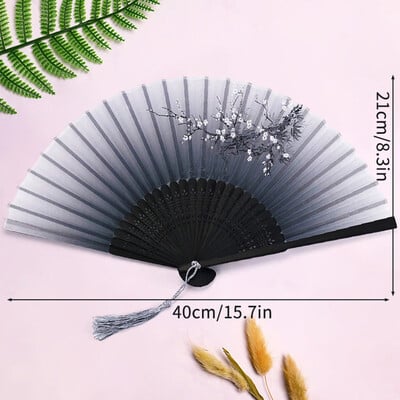 Kínai japán bambusz összecsukható ventilátor Vintage kézi ventilátorok esküvői tánchoz Cosplay parti fali dekorációhoz fotó kellékek 부채