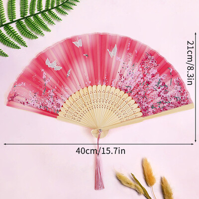 Kínai japán bambusz összecsukható ventilátor Vintage kézi ventilátorok esküvői tánchoz Cosplay parti fali dekorációhoz fotó kellékek 부채
