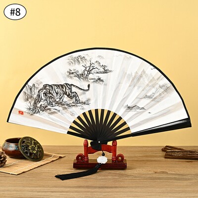 Kínai japán bambusz összecsukható ventilátor Vintage kézi ventilátorok esküvői tánchoz Cosplay parti fali dekorációhoz fotó kellékek 부채