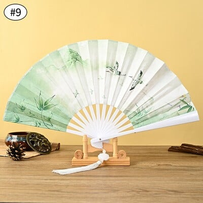 Kínai japán bambusz összecsukható ventilátor Vintage kézi ventilátorok esküvői tánchoz Cosplay parti fali dekorációhoz fotó kellékek 부채