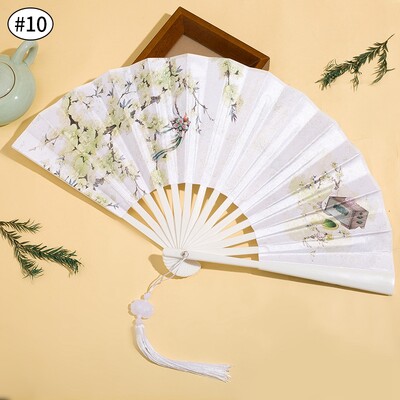 Kínai japán bambusz összecsukható ventilátor Vintage kézi ventilátorok esküvői tánchoz Cosplay parti fali dekorációhoz fotó kellékek 부채