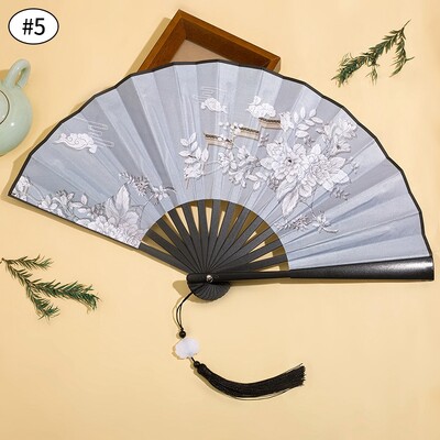 Kínai japán bambusz összecsukható ventilátor Vintage kézi ventilátorok esküvői tánchoz Cosplay parti fali dekorációhoz fotó kellékek 부채