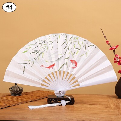 Kínai japán bambusz összecsukható ventilátor Vintage kézi ventilátorok esküvői tánchoz Cosplay parti fali dekorációhoz fotó kellékek 부채