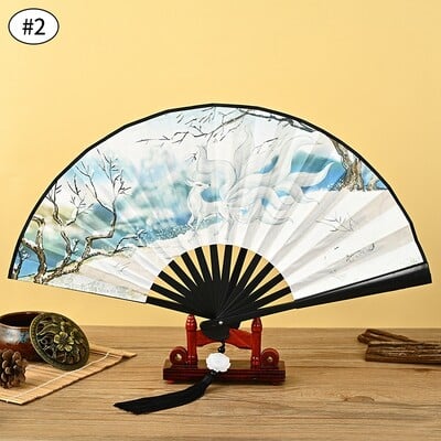 Kínai japán bambusz összecsukható ventilátor Vintage kézi ventilátorok esküvői tánchoz Cosplay parti fali dekorációhoz fotó kellékek 부채