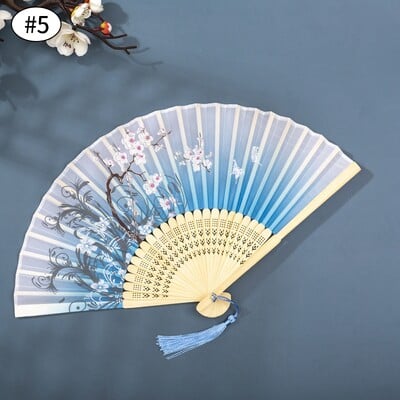 Kínai japán bambusz összecsukható ventilátor Vintage kézi ventilátorok esküvői tánchoz Cosplay parti fali dekorációhoz fotó kellékek 부채