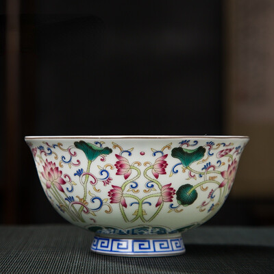 Jingdezhen - keramická miska, čínsky riad, miska z kostného porcelánu na ryžu, ručne vyrobená, krásny kvetinový vzor, darčeková porcelánová miska