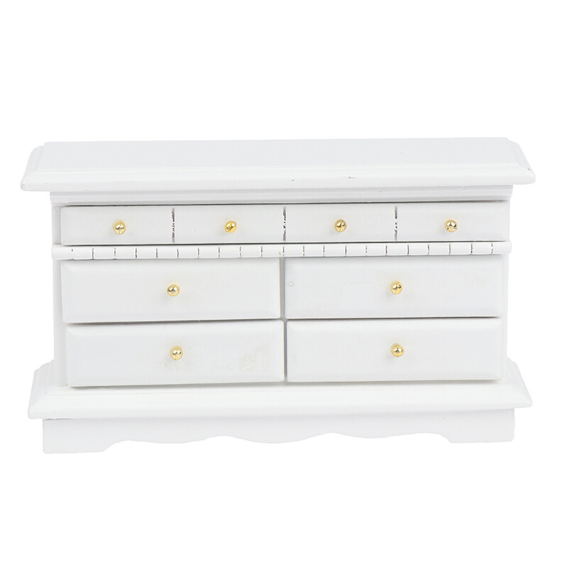 1:12 Lėlių namelis Miniatiūrinis miegamojo šoninės spintelės komodos baldų priedai