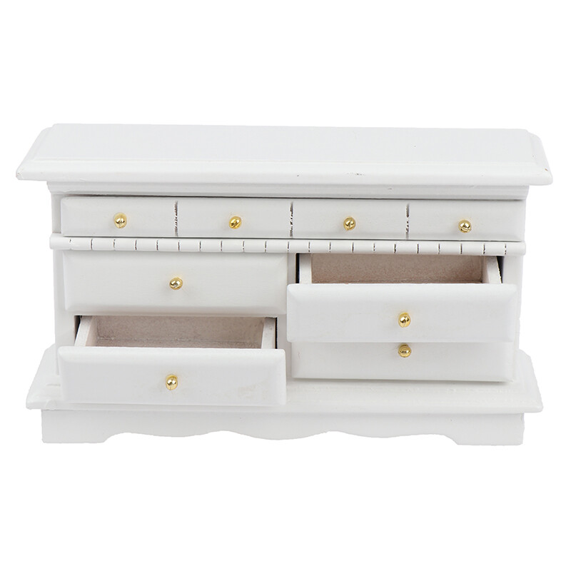 1:12 Lėlių namelis Miniatiūrinis miegamojo šoninės spintelės komodos baldų priedai