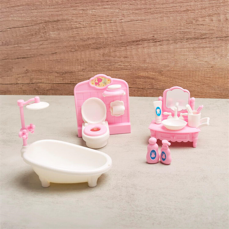 Miniatúrna súprava bytového nábytku v mierke 1:12, doplnky pre bábiky do spálne, obývačky, kuchyne a kúpeľne, doplnky pre domčeky pre bábiky, darček