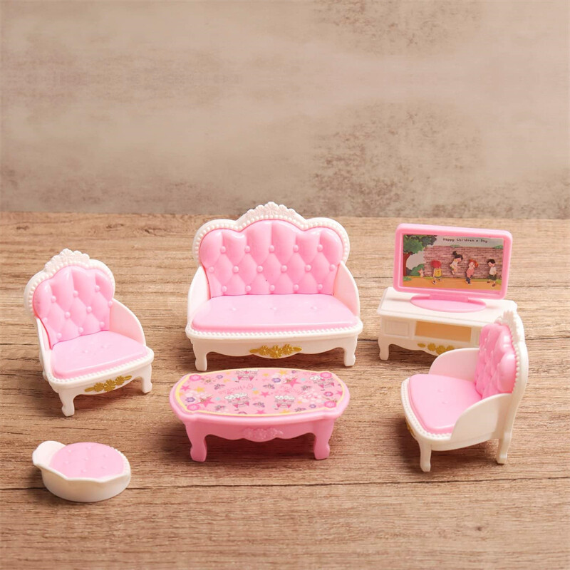 Miniatúrna súprava bytového nábytku v mierke 1:12, doplnky pre bábiky do spálne, obývačky, kuchyne a kúpeľne, doplnky pre domčeky pre bábiky, darček