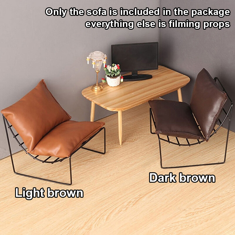 1:6 1:12 Babaház miniatűr kanapé szék háttámla szék bútor nappali modell dekor játék