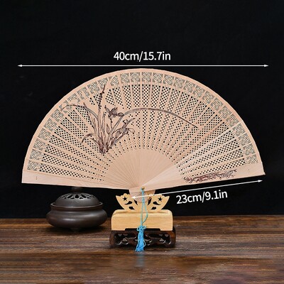 Drevený skladací ručný ventilátor, dámske tanečné ventilátory, dekorácia, čínske bambusové ventilátory, prenosný ručný ventilátor, potreby na párty a tanečné párty, 부채