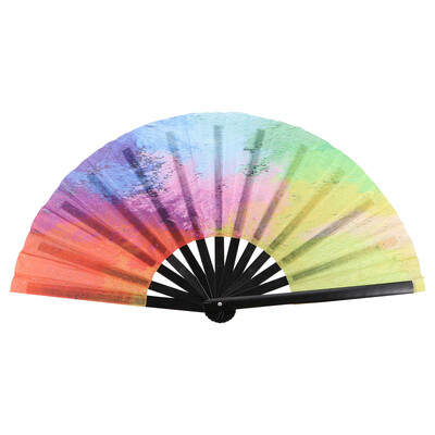 Görögdinnye összecsukható ventilátor japán dekor Japán stílusú dekoratív nyomtatás A nyári kézi fa