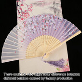 Retro hodvábny skladací vejár, čínsky japonský kvetinový vzor, umelecké remeslo, darček, ručný vejár, svadobný večierok, tanečný vejár, bytová dekorácia