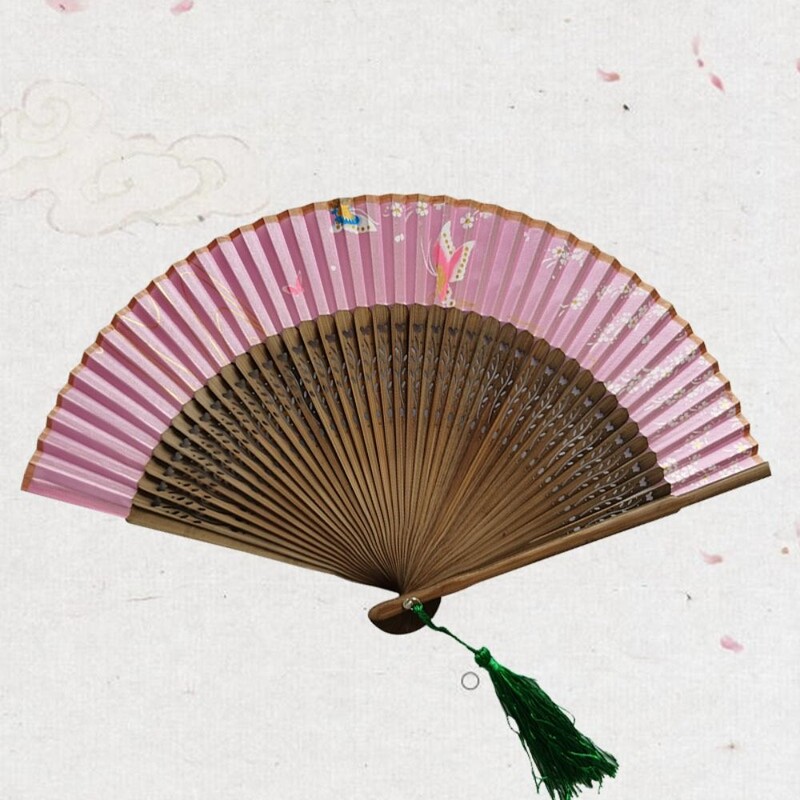 Ručný skladací ventilátor v vintage čínskom štýle, čisto farebný drevený ventilátor, tanečné predstavenie, vlastné rekvizity, svadobné párty, bytové dekorácie, remeslá
