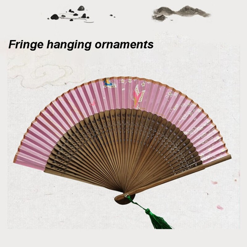 Ručný skladací ventilátor v vintage čínskom štýle, čisto farebný drevený ventilátor, tanečné predstavenie, vlastné rekvizity, svadobné párty, bytové dekorácie, remeslá