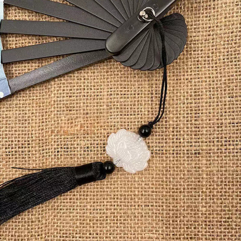 Retro drak skladací ventilátor v národnom štýle muž žena hanfu retro prenosný odolný obojstranný vzor hodvábny ventilátor 8 palcov