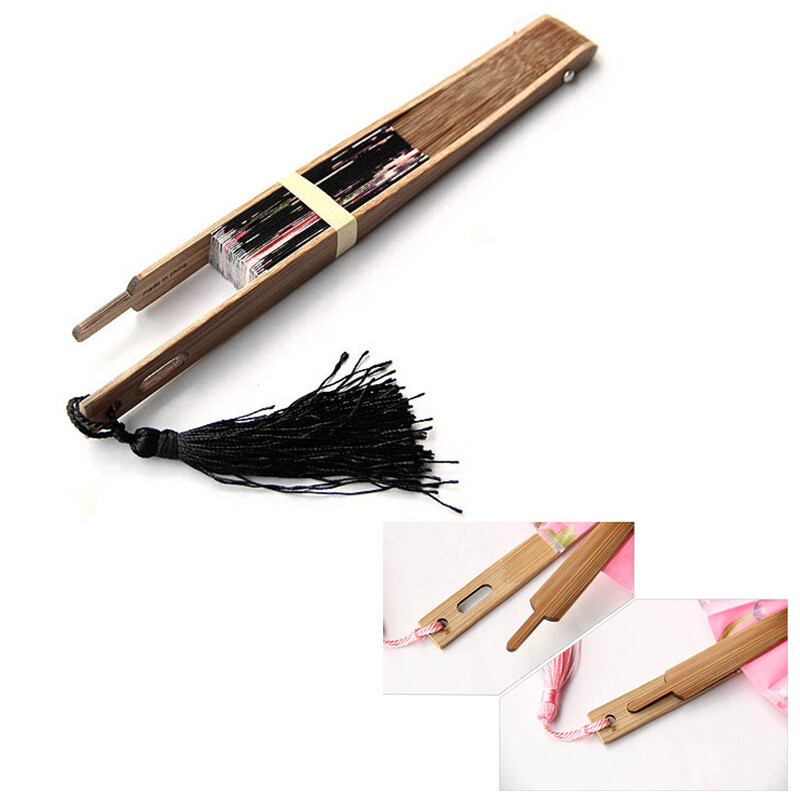 Új japán stílusú Sakura virág zseb összecsukható kézi ventilátor kerek, kör alakú esküvői parti dekoráció ajándék bambusz szélmalom ventilátor lakberendezés