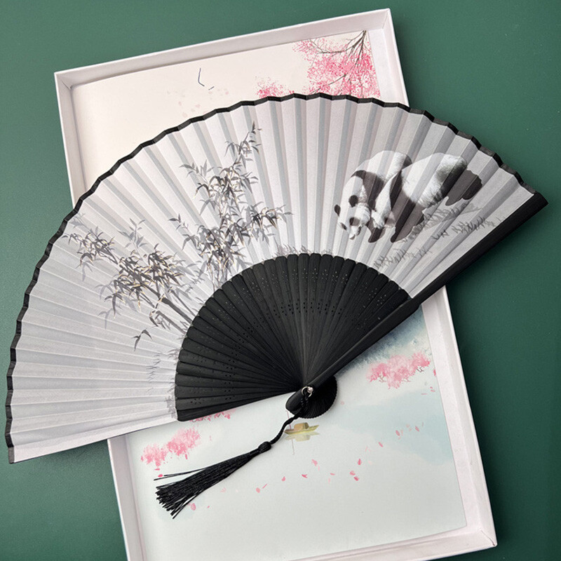 Kínai stílusú klasszikus bambuszlegyező bazsarózsa mintás összecsukható legyezők Kézműves lakberendezési tárgyak tánclegyezők ősi stílusú vintage festmények legyezők ajándék