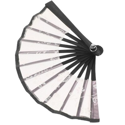 8cm Mini svilena crveno crna lepeza DIY ručno rađena kućica za lutke viseća na zidu Craft Fan Decoration Dodaci Dječje igračke