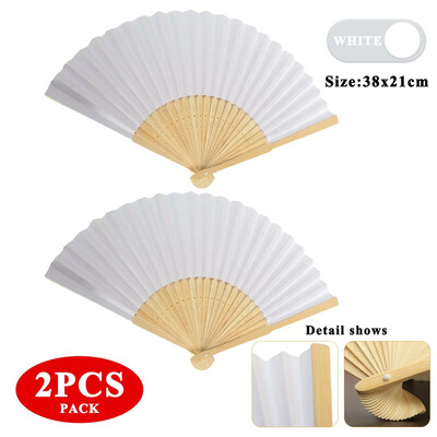 Baltas rožinis popierius iš bambuko sulankstomas rankų ventiliatorius Vestuvių asmeniniams poreikiams pritaikytos vėduoklės Vakarėlio dekoras Meniniai amatai Kinų šokių vėduoklė „Pasidaryk pats“ sulankstoma vėduoklė 2024 m.
