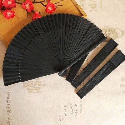 Skladací ventilátor ručný vreckový čínsky muž skladací veľký orientálny látkový látkový japonský ventilátor držaný dospelí pre fanúšikov