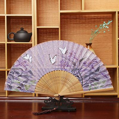 Japonský remeselný ventilátor Zefeng, priesvitný skladací ventilátor, motýľ s kimonom, staroveký tanec, skladací ventilátor, bytová dekorácia, veľkoobchod