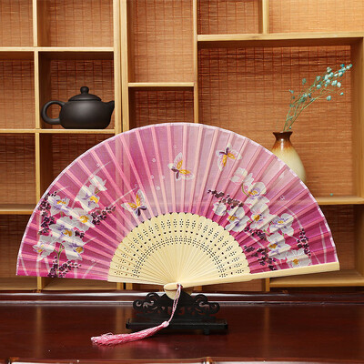 Japonský remeselný ventilátor Zefeng, priesvitný skladací ventilátor, motýľ s kimonom, staroveký tanec, skladací ventilátor, bytová dekorácia, veľkoobchod