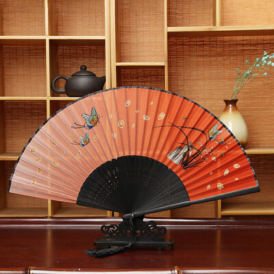 Japonský remeselný ventilátor Zefeng, priesvitný skladací ventilátor, motýľ s kimonom, staroveký tanec, skladací ventilátor, bytová dekorácia, veľkoobchod