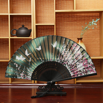 Japonský remeselný ventilátor Zefeng, priesvitný skladací ventilátor, motýľ s kimonom, staroveký tanec, skladací ventilátor, bytová dekorácia, veľkoobchod