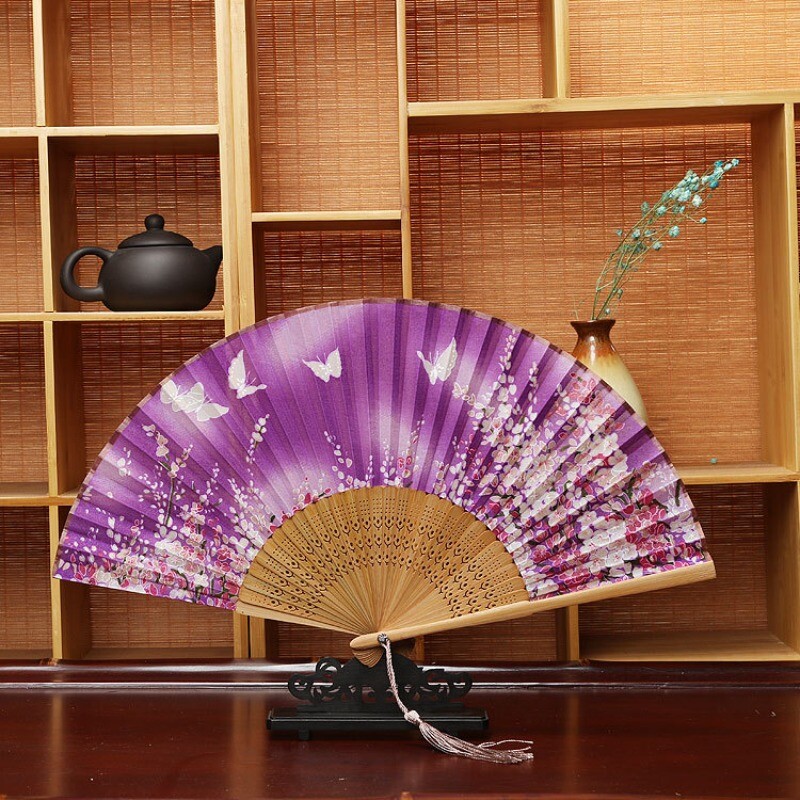 Japonský remeselný ventilátor Zefeng, priesvitný skladací ventilátor, motýľ s kimonom, staroveký tanec, skladací ventilátor, bytová dekorácia, veľkoobchod