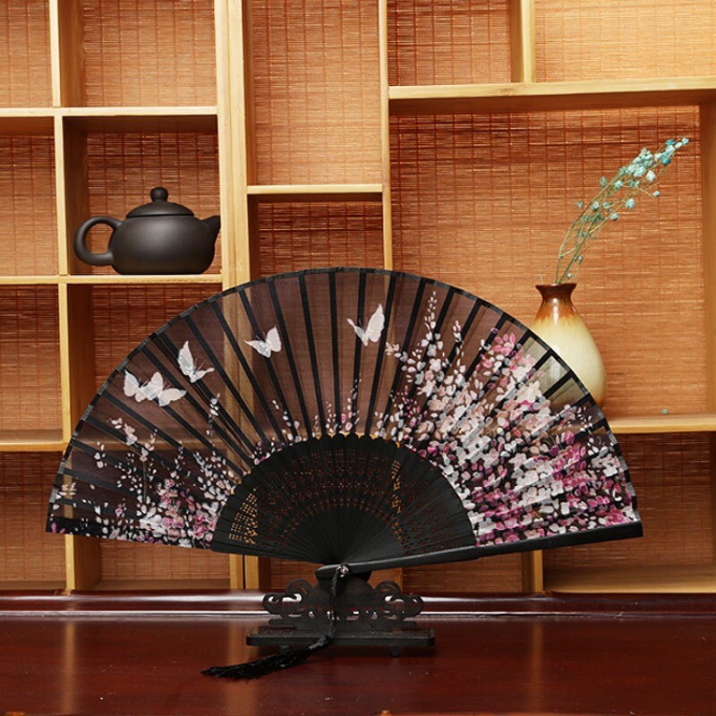 Japonský remeselný ventilátor Zefeng, priesvitný skladací ventilátor, motýľ s kimonom, staroveký tanec, skladací ventilátor, bytová dekorácia, veľkoobchod