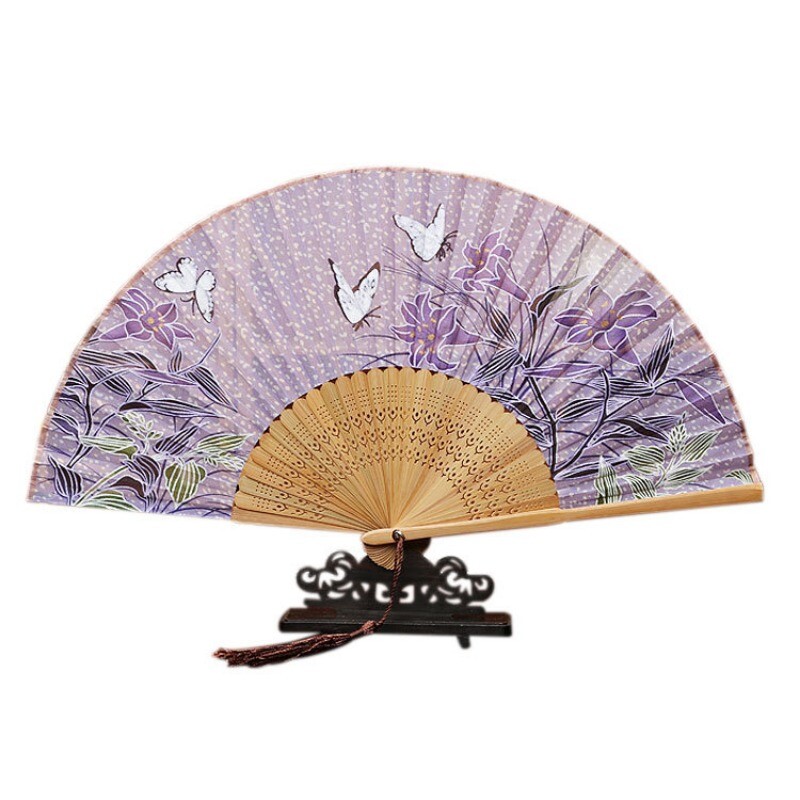 Japonský remeselný ventilátor Zefeng, priesvitný skladací ventilátor, motýľ s kimonom, staroveký tanec, skladací ventilátor, bytová dekorácia, veľkoobchod