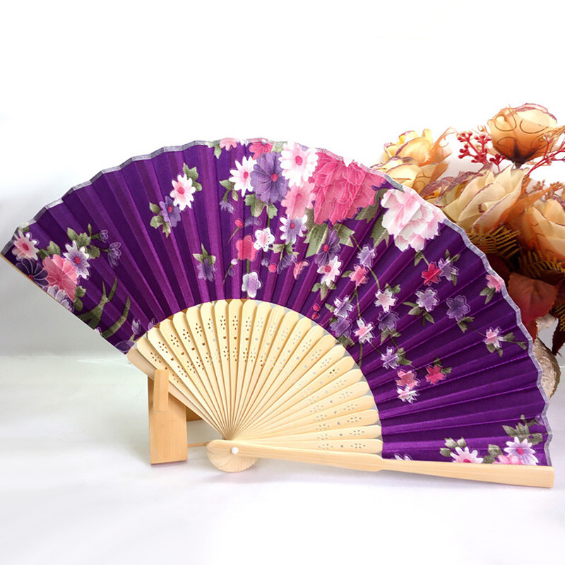 Čínsky japonský štýl bambusového vejára vintage vzor pivonky skladací vejár ženský ručný vejár remeslá fotografické rekvizity svadobný darček