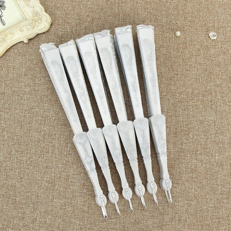 Evantai pliabil din dantelă albă de nuntă din plastic, nuntă, cosplay, petrecere, evantai decorative pentru acasă, stil antic, decorație pentru evantai de mână
