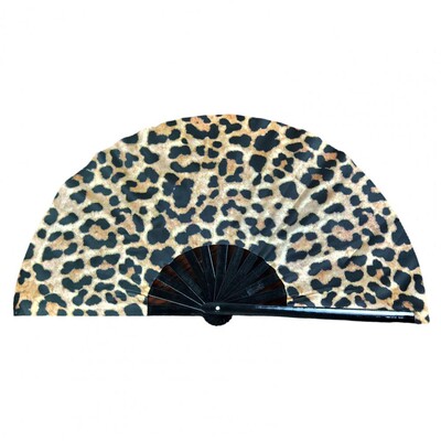 Folding Fan Floral Leopard Starry Sky Print Χορός Κομψά πάρτι χειρός Φεστιβάλ Παράσταση Μοναδικό Δώρο για Φεστιβάλ