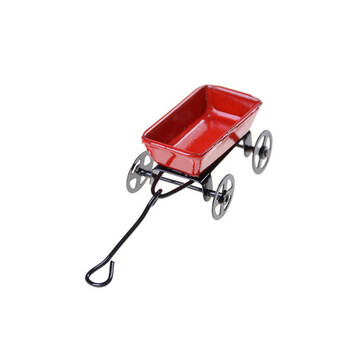 1:12 Dollhouse Miniature Garden Metal Cart Furniture Pretend Play Toys Decor