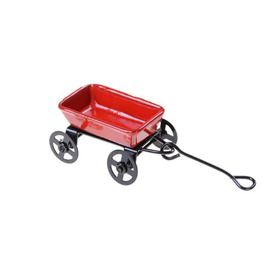 1:12 Domček pre bábiky Miniatúrna záhrada Kovový vozík Nábytok Hračky na hranie Dekorácia