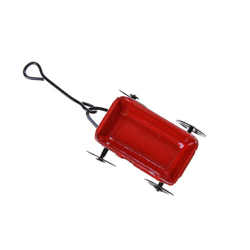 1:12 Domček pre bábiky Miniatúrna záhrada Kovový vozík Nábytok Hračky na hranie Dekorácia