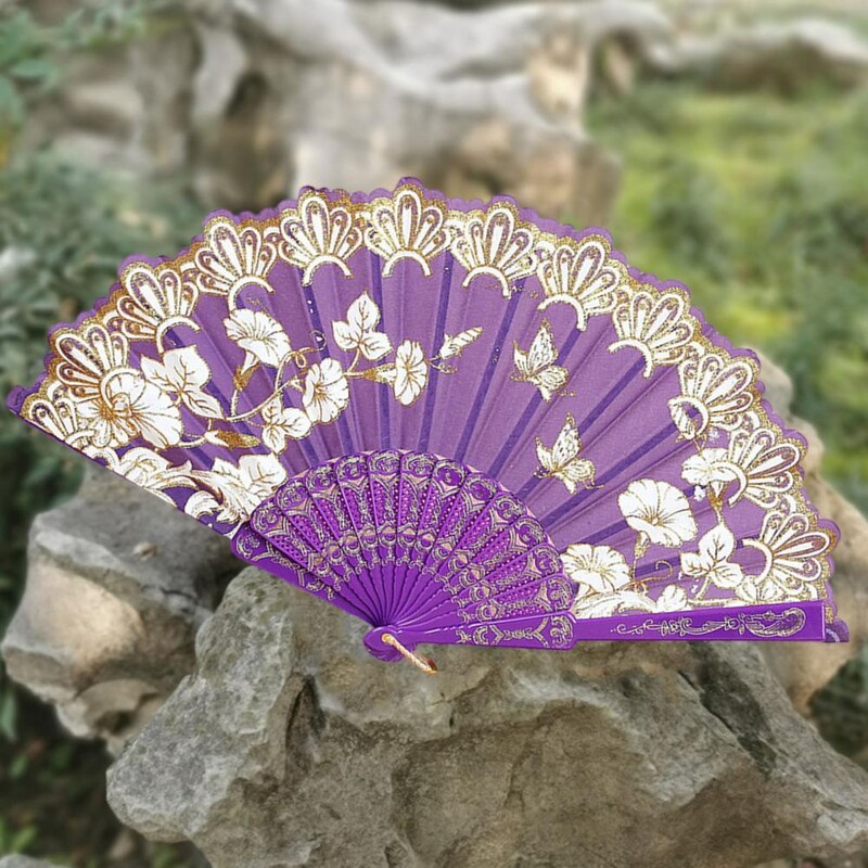Ručný vejár vo vintage štýle, skladací čínsky japonský tancujúci vejár, ručný vejár, umelecké remeslo, darček, bytová dekorácia, ozdoby, tanečný vejár