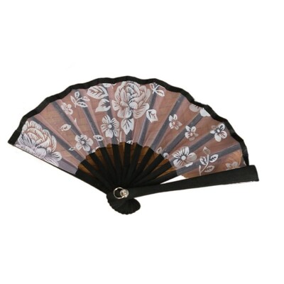 8 cm mini šilko raudona juoda ventiliatorius „pasidaryk pats“ rankų darbo lėlių namas prie sienos pakabinamas ventiliatorius dekoravimo priedai Vaikiški žaislai