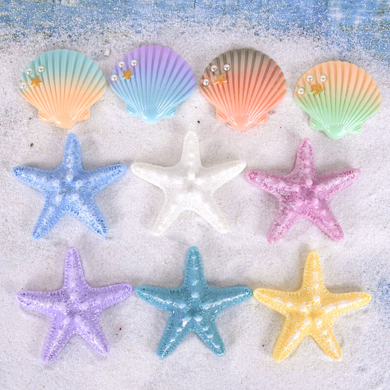 1 buc rășină stea de mare coajă de bijuterii pentru realizarea de bijuterii DIY case pentru telefon mobil ornamente pentru rezervor de pește acvariu accesorii pentru decorarea casei