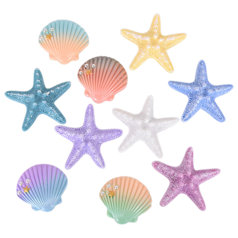 1 buc rășină stea de mare coajă de bijuterii pentru realizarea de bijuterii DIY case pentru telefon mobil ornamente pentru rezervor de pește acvariu accesorii pentru decorarea casei