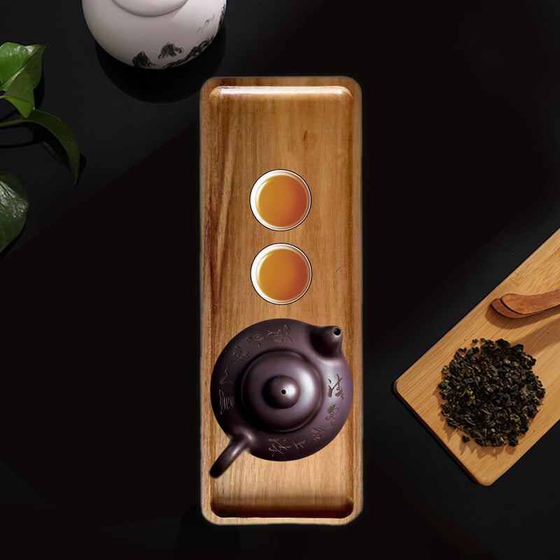 Drevený servírovací tanier, drevený dezertný tanier na sushi, dekoratívny moderný podnos na jedlo, raňajkový podnos na kuchynskú dosku, domáci bar