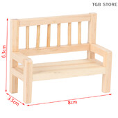 1:12 Κουκλόσπιτο Μινιατούρα Ξύλινη μακριά Καρέκλα Μοντέλο Έπιπλα Αξεσουάρ Παιχνίδια