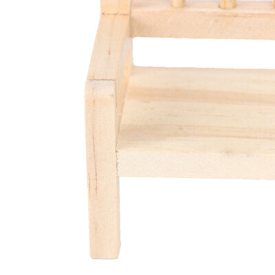 1:12 Κουκλόσπιτο Μινιατούρα Ξύλινη μακριά Καρέκλα Μοντέλο Έπιπλα Αξεσουάρ Παιχνίδια