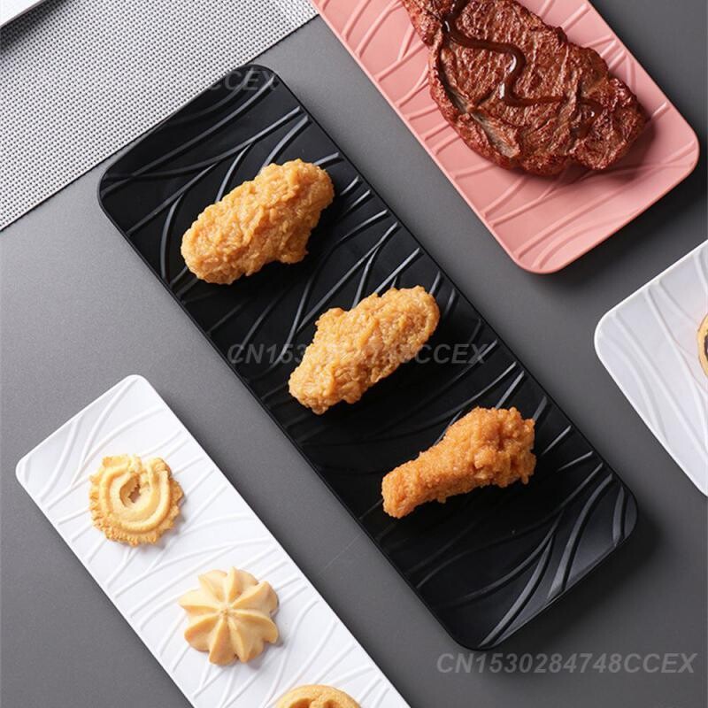 Farfurie dulce rafinată, ușor de curățat, sofisticat, de înaltă calitate, pentru servire, pentru desert, dreptunghiular, pentru desert, pentru servire, unic