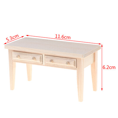 1:12 Miniatúrny nábytok do domčeka pre bábiky, konferenčný stolík, počítačový stôl, model domčeka pre bábiky, obývačka, kuchyňa, voľný čas, stôl