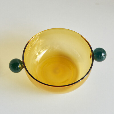 4,5 colio ledų dubuo su rankenėle stiklinis indas jogurtui japoniškam dubeniui spalvingas stiklinis indai sriubos dubuo karščiui atsparus stiklas