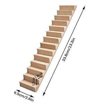 1Pc 1:12 Κουκλόσπιτο Miniature Staircase Mini Χωρίς κουπαστή Σκάλες Έπιπλα Μοντέλο Διακόσμηση Αξεσουάρ κουκλόσπιτων παιχνιδιών